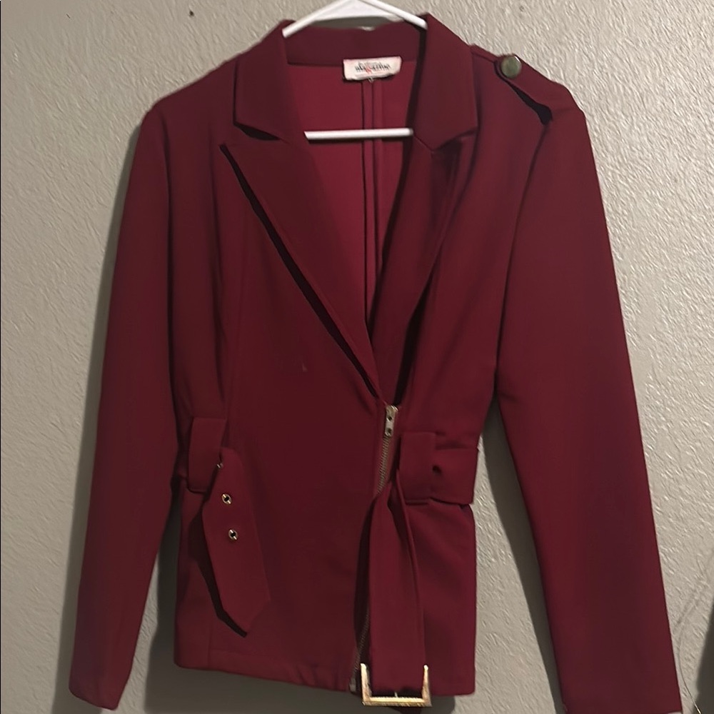 Fashion Magazine Red Tailored Blazer